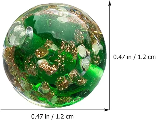 Vista 7 de COHEALI Bolas sueltas 40 cuentas redondas de vidrio de 0.472 in de cristal luminosas sueltas cuentas de bola para manualidades, suministros