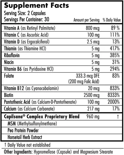 Vista 2 de Vitaminas saludables para el cabello Brock Beauty Hairfinity