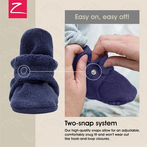 Vista 3 de Zutano - Botines de forro polar unisex para recién nacidos y bebés