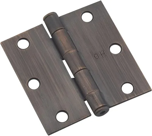 Vista 11 de Richelieu 820ABB Onward - Bisagra de tope de embutir completa de 3 pulgadas (2.992 in) para puerta interior, esquina cuadrada, acabado de latón