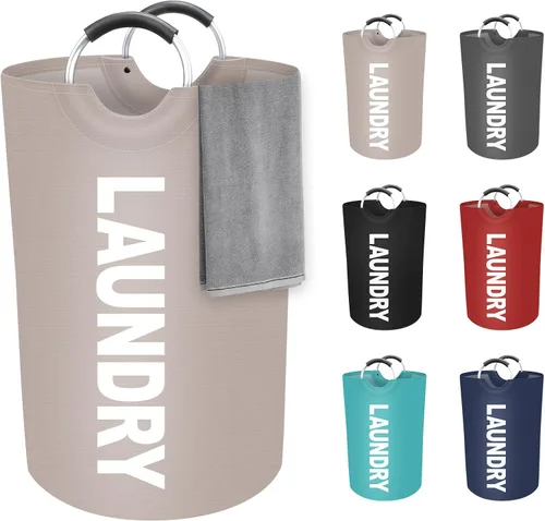 Vista 18 de StorageRight Cesta de Ropa Sucia Grande de 75L, Cesto de Ropa Sucia, Cesto de Ropa Sucia para Lavandería, Plegable, Cestas de Ropa Sucia