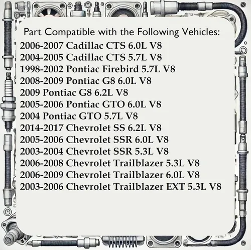 Vista 6 de AIP Electronics Dragon FIRE Performance, juego de cables de bujía de alta energía de 10 mm para autos Cadillac Chevrolet Pontiac de 1997-2017