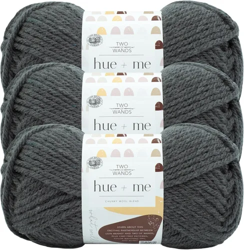Vista 25 de Lion Brand Yarn, Hue + Me - Hilo grueso para tejer a ganchillo, tejer y manualidades, agave, 1 paquete
