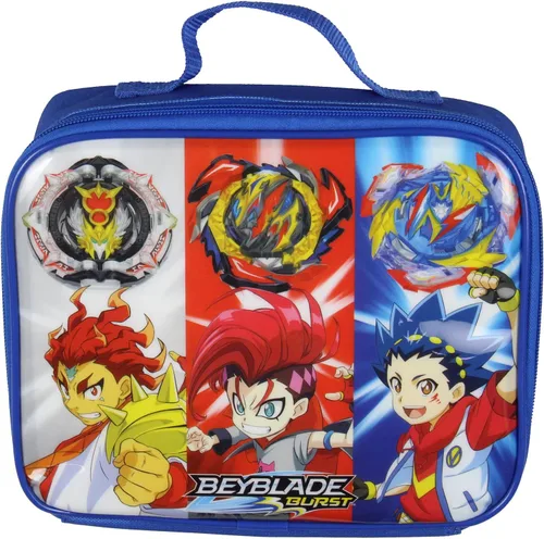 Vista 2 de INTIMO Beyblade Burst Show Bel Daizora Valt Aoi - Lonchera con compartimento individual, 10 pulgadas