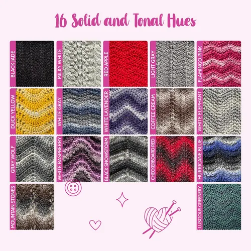 Vista 7 de Ombré-Encore - Hilo grueso degradado para crochet, 3 bolas, 507 yardas/420G (14.82 oz), patrones gratis - Hilo voluminoso multicolor peso 5