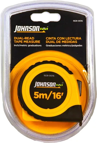 Vista 2 de Johnson Level & Tool 1828-0016 - Cinta métrica (16 pies), color negro y amarillo, 1 cinta
