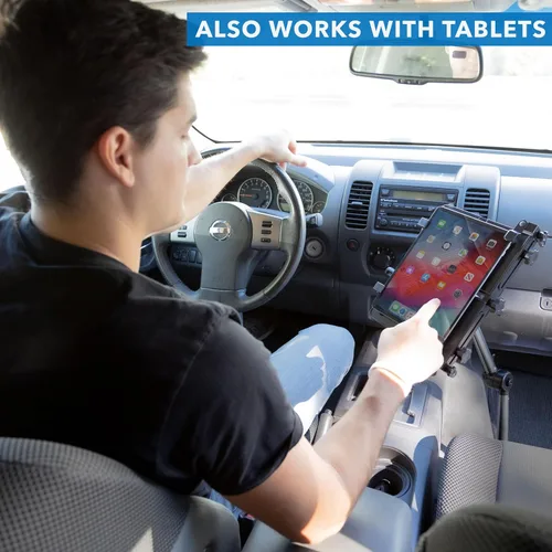 Vista 9 de Mount-It! Laptop Vehicle Mount No-Drill Computer Mounting Bracket for Front Passenger Seat Sturdy and Full Motion Lockable Joints, Fits Laptops