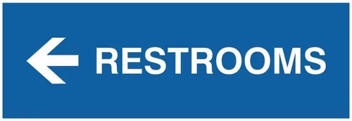 Vista 10 de Signs ByLITA Basic Restrooms - Letrero direccional para pared o puerta (negro), pequeño (paquete de 1)