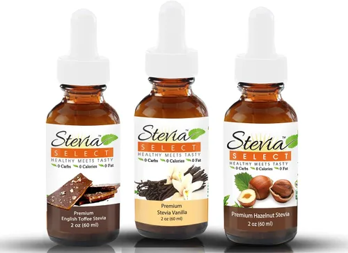 Stevia Drops - Paquete de 3 sabores de Stevia Drops, avellana, vainilla e inglés Toffee Stevia Select Keto Coffee sin azúcar (3)