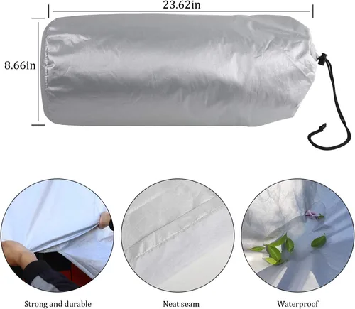 Vista 5 de RT-TCZ Cubierta de parasol de lluvia para automóvil 2007-2021 Jeep Wrangler JK JL 4 puertas, resistente al viento, al polvo, a los arañazos