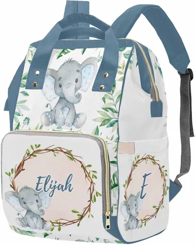 Vista 39 de M YESCUSTOM Bolsa de pañales personalizada con nombre para mamá, mujer, esposa, mochila personalizada, 0620-01, Mochilas Daypack