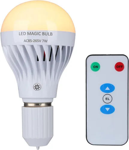 Vista 14 de BSOD Bombillas recargables con control remoto, bombillas LED E26 de luz cálida, bombillas de batería USB, bombillas regulables de emergencia