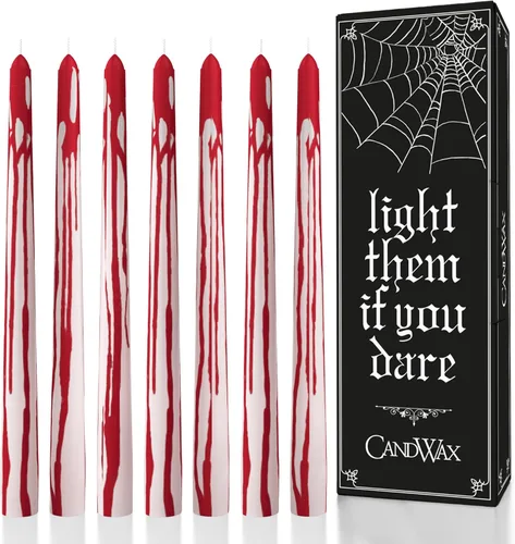 Vista 9 de CANDWAX Velas cónicas de 8 pulgadas, juego de 12 velas sin goteo, color azul oscuro