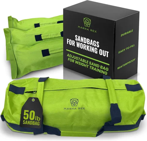 Vista 8 de Sandbags for Working Out - 50 to 90 lbs - Adjustable Heavy Duty Equipment for Weight Training - 1 Outer, 3 Inner Sandbags - Portable Tough Workout