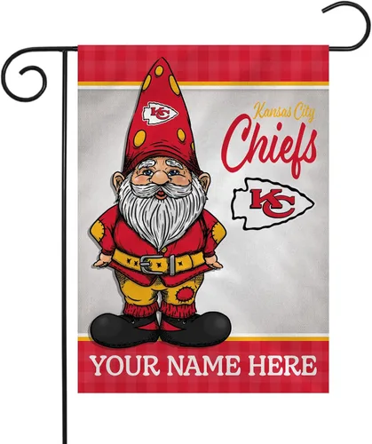 Vista 7 de Rico Industries Bandera de jardín personalizada de gnomo de fútbol de la NFL