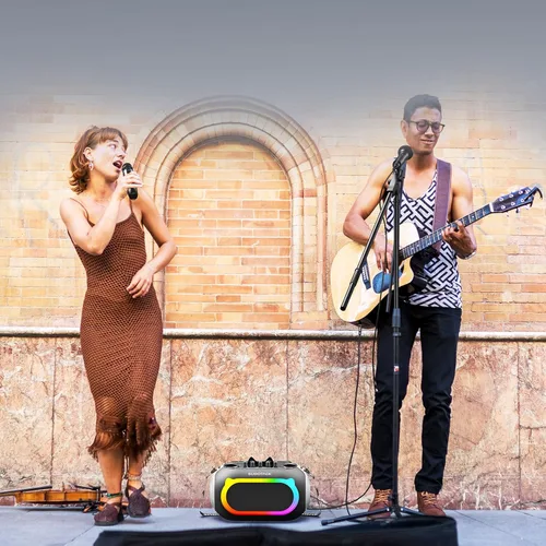 Vista 9 de SUDOTACK Micrófono de karaoke con cable de mano: micrófono vocal dinámico para sistema de PA, altavoces AMP con cable de 9.84 pies y interruptor