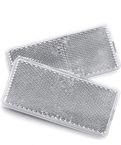Vista 29 de Reflector Rectangular de Seguridad Adhesivo para Camión Remolque Placa Reflectante de Advertencia para Automóvil Caravana Camión Autobús