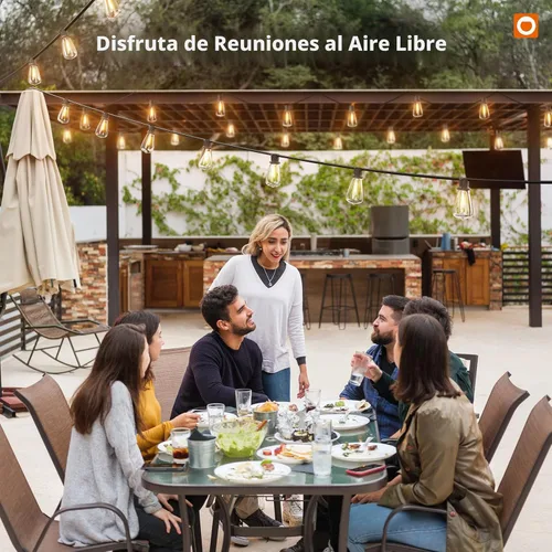 Vista 8 de addlon Luces de Cadena Solares de 102 pies (96+6) para exteriores con control remoto, 30 horas + luces de patio impermeables de larga duración, luz