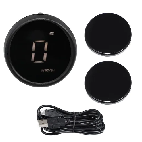 Vista 8 de X AUTOHAUX 2.4" redondo en forma de mini cabeza para arriba pantalla HUD Digital GPS velocímetro-pantalla verde