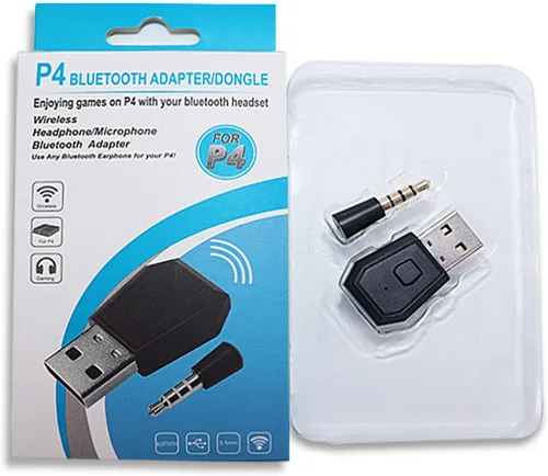Vista 3 de RALAN Adaptador Dongle Bluetooth para PS4, Mini Micrófono Inalámbrico USB 4.0 Receptor Adaptador de Audio Compatible con PS4 PlayStation Soporte