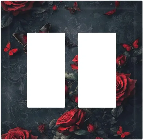 Vista 31 de Cubiertas de salida de arte abstracto, castillo mágico, cielo estrellado, 1 palanca, 1 combinación de balancines, placa decorativa de pared, placas