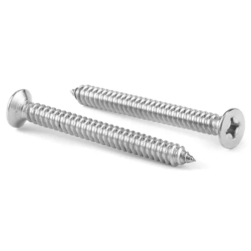 Vista 9 de Tornillos para madera #14 x 1 pulgada, 100 tornillos de acero inoxidable 18-8 (304), cabeza plana, tornillos de yeso autorroscantes rápidos Phillips