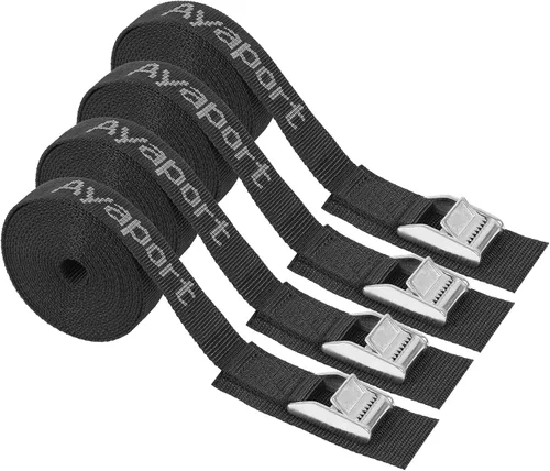 Vista 7 de Ayaport Correas de amarre con hebilla de leva, correas de amarre de 2200 libras de resistencia a la rotura, correa resistente para portaequipajes