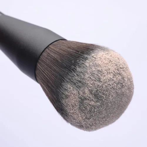 Vista 4 de Juego de brochas de maquillaje, 12 piezas de mango de madera suave de fibra sintética, juego de brochas de maquillaje de alta calidad, base