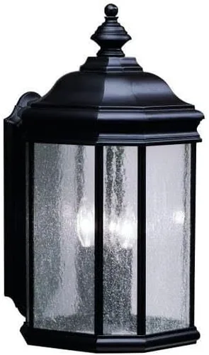 Kichler 9030BK Kirkwood Outdoor Wall 3-Light, Black, 12-Inch