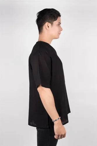 Vista 3 de Lofbaz - Camisa para hombre, 100 % algodón, cuello en V, camisa playera o estilo yoga