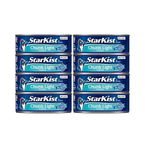 Porciones ligeras StarKist de atún al natural, lata de 142 g (paquete de 8)