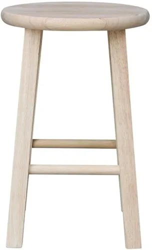 Vista 4 de International Concepts - Taburete redondo de 18 pulgadas, sin terminar