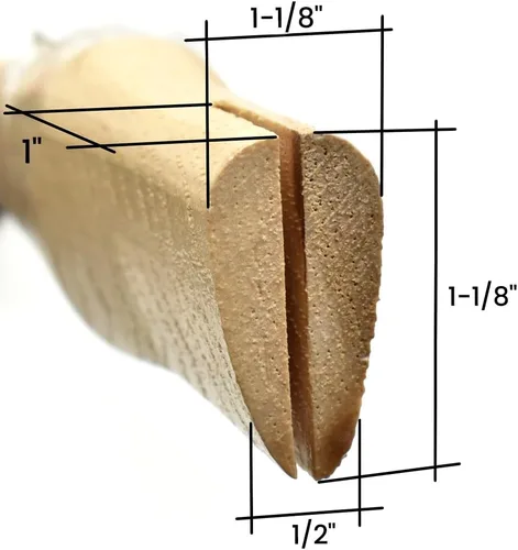 Vista 3 de BIG HORN 15105 Mango de martillo de repuesto de nogal canadiense (curvado) que reemplaza el mango de martillo Dalluge 3750 y el martillo de cuerno