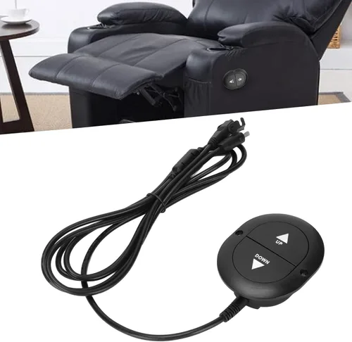 Vista 3 de Controlador reclinable eléctrico, interruptor reclinable eléctrico, cable de alimentación de repuesto remoto ABS para silla reclinable, interruptor