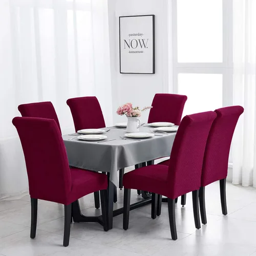 Vista 69 de Joccun - Juego de 2 fundas para sillas de comedor, fundas elásticas para sillas de comedor, fundas de asiento para sillas de comedor, funda de Negro