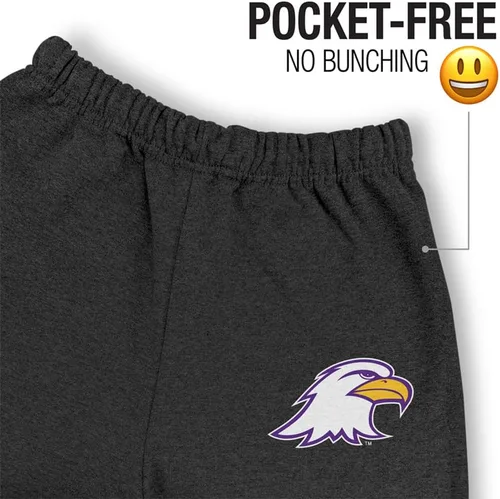 Vista 3 de LOGOVISION Pantalones deportivos para hombre con logotipo primario colegiado colección jaspeado carbón