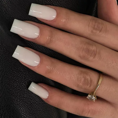 Vista 94 de Uñas postizas a presión negras de longitud media y forma cuadrada, Xcreando uñas postizas acrílicas estilo ataúd de longitud media, uñas adhesivas