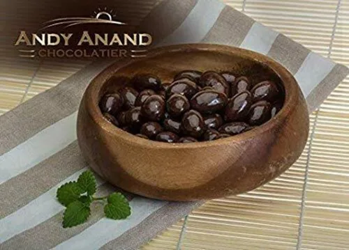 Vista 3 de Andy Anand - Almendras cubiertas de chocolate negro gourmet de 1 libra, perfectas para cumpleaños, San Valentín, Navidad, Día de la Madre y regalos