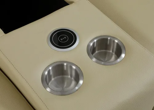 Vista 134 de BlackJack Furniture Venice - Sofá modular de cuero italiano de grano superior de 5 piezas con 3 reclinables eléctricos, reposacabezas ajustable