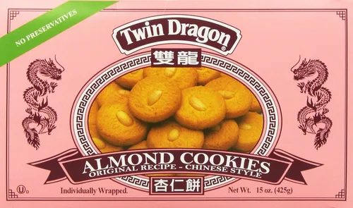 Vista 4 de Galletas de almendra Twin Dragon 15 onzas, paquete de 2