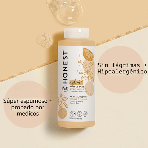 Vista 2 de The Honest Co. Honest baño de espuma, 12 onza