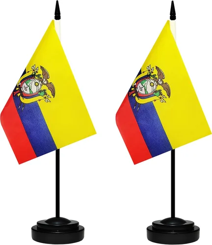 Vista 25 de Juego de banderas de escritorio de Argentina, paquete de 2 banderas argentinas de mesa, mini bandera de escritorio pequeña con poste negro sólido