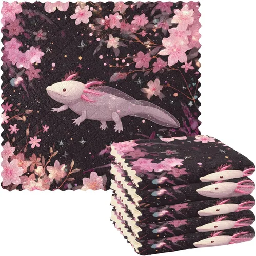 Vista 22 de ALAZA Ancient Egypt Culture - Juego de 6 paños de cocina para mujer, paños de cocina lavables de secado rápido, paño de limpieza reutilizable, 11 x