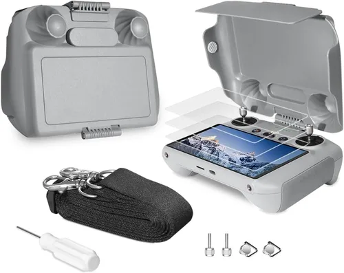 Vista 8 de Arzroic Kit de parasol para DJI Mini 3/3 Pro RC Controller Accesorios – Cubierta de parasol antirreflejo y cordón para el cuello