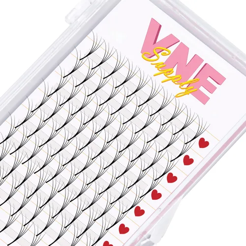 Vista 2 de VNE - Extensiones de pestañas de volumen pestañas de volumen ruso Extensiones de pestañas postizas premium abanicos de mega volumen Promade