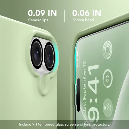 Vista 1370 de GONEZ Funda magnética para iPhone 14, compatible con Magsafe, con protector de pantalla + protector de cámara, forro de microfibra antiarañazos