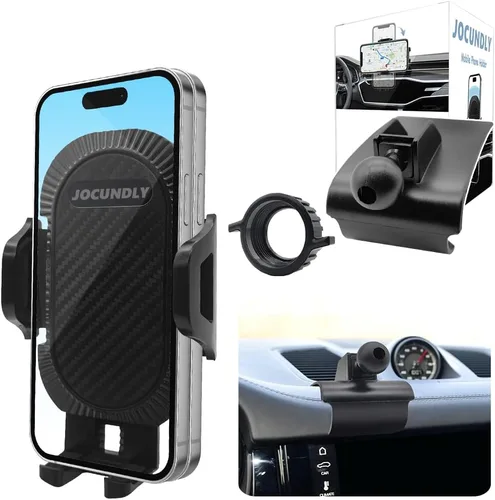 Soporte de teléfono de coche para Porsche Macan 2015-2023 y Cayenne 2019-2023 [compatible con funda gruesa] Soporte de teléfono móvil, soporte de