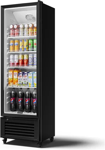 Vista 12 de Refrigerador y enfriador de bebidas comercial BODEGA BODEGACOOLER, refrigerador comercial para mercancía con luz LED suave, estantes ajustables