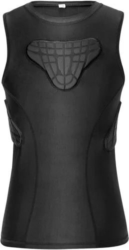 Vista 11 de Protector de costilla de fútbol para niños y jóvenes, para paintball, béisbol, compresión, acolchado, protector de pecho