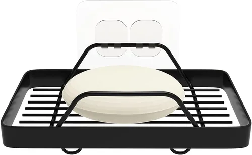 KINCMAX Jabonera adhesiva de alta calidad para pared de ducha, jabonera de barra sin taladros para almacenamiento de baño, organizador de jabón de